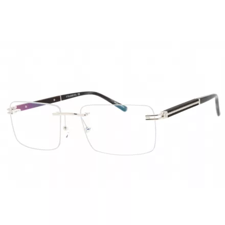 Charriol PC75118 szemüvegkeret csillógó ezüst/szürke Horn / Clear lencsék férfi