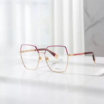 Furla VFU674 szemüvegkeret csillógó piros arany női