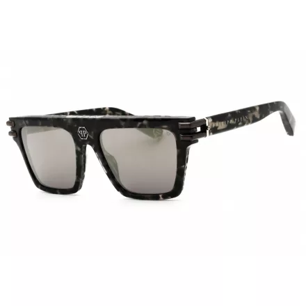 Philipp Plein SPP108V napszemüveg csillógó szürke barna Unisex férfi női