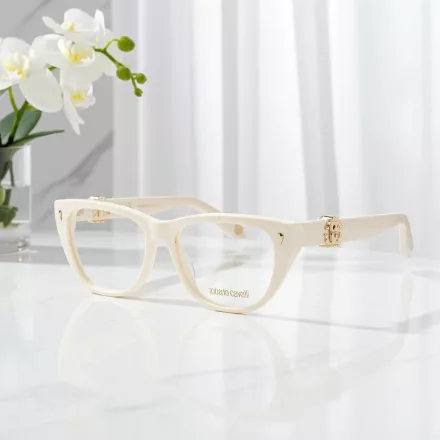 Roberto Cavalli VRC045 szemüvegkeret krém/Clear demo lencsék női