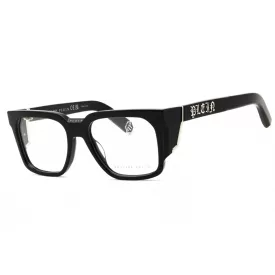   Philipp Plein VPP141M szemüvegkeret csillógó fekete/Clear Demo lencsék Unisex férfi női