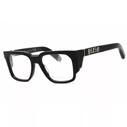 Philipp Plein VPP141M szemüvegkeret csillógó fekete/Clear Demo lencsék Unisex férfi női