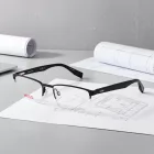 HUGO HG 0324 szemüvegkeret MT kék WOOD/Clear demo lencsék férfi