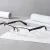 HUGO HG 0324 szemüvegkeret MT kék WOOD/Clear demo lencsék férfi