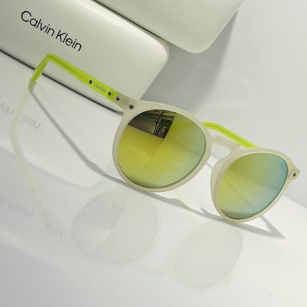 Calvin Klein Retail R740S napszemüveg matt köves CLEAR/NEON sárga / zöld Mirror Unisex férfi női