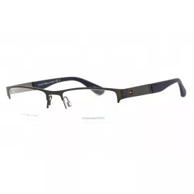   Tommy Hilfiger Th 1524 szemüvegkeret félig matt sötét ruténium / clear demo lencsék férfi