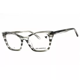   KARL LAGERFELD KL6134 szemüvegkeret csíkos szürke/Clear demo lencsék női