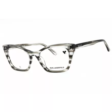 KARL LAGERFELD KL6134 szemüvegkeret csíkos szürke/Clear demo lencsék női