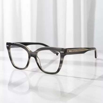 Calvin Klein CK23543 szemüvegkeret csíkos szürke / Clear demo lencsék női