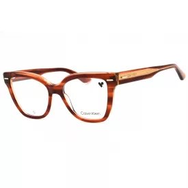   Calvin Klein CK23543 szemüvegkeret csíkos barna/Clear demo lencsék női