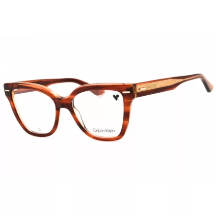 Calvin Klein CK23543 szemüvegkeret csíkos barna/Clear demo lencsék női