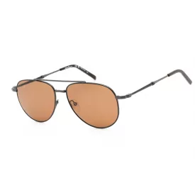   Salvatore Ferragamo SF226S napszemüveg fekete sötét ruténium / barna férfi