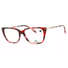   Lacoste L2939 szemüvegkeret barna piros/Clear demo lencsék női