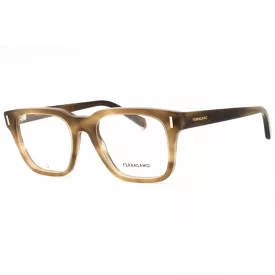   Salvatore Ferragamo SF2996 szemüvegkeret csíkos KHAKI/clear demo lencsék férfi