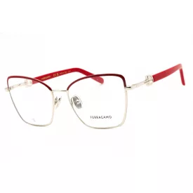   Salvatore Ferragamo SF2223N szemüvegkeret világos arany/bordó/clear demo lencsék női
