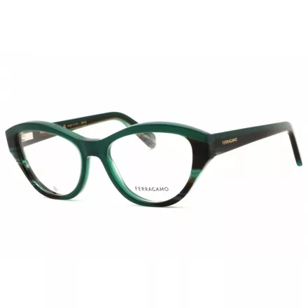 Salvatore Ferragamo SF3011 szemüvegkeret OPALINE zöld/csíkos zöld/Clear demo lencsék női