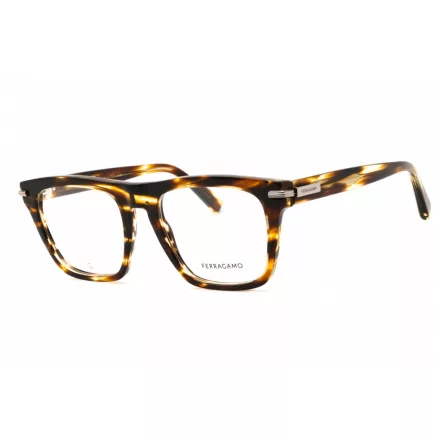 Salvatore Ferragamo SF3015 szemüvegkeret csíkos barna/clear demo lencsék férfi