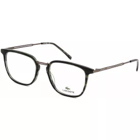   Lacoste L2853PC szemüvegkeret barna/csíkos zöld / Clear lencsék férfi