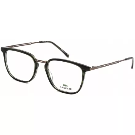 Lacoste L2853PC szemüvegkeret barna/csíkos zöld / Clear lencsék férfi