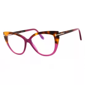   Tom Ford FT5673-B szemüvegkeret csillógó violet/Clear/kék-világos blokk női