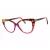 Tom Ford FT5673-B szemüvegkeret csillógó violet/Clear/kék-világos blokk női
