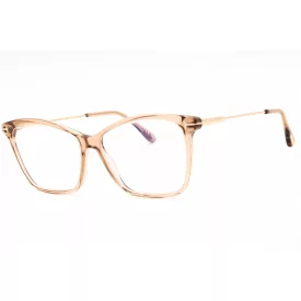   Tom Ford FT5687-B szemüvegkeret csillógó világos barna/clear/kék-világos blokk lencsék női