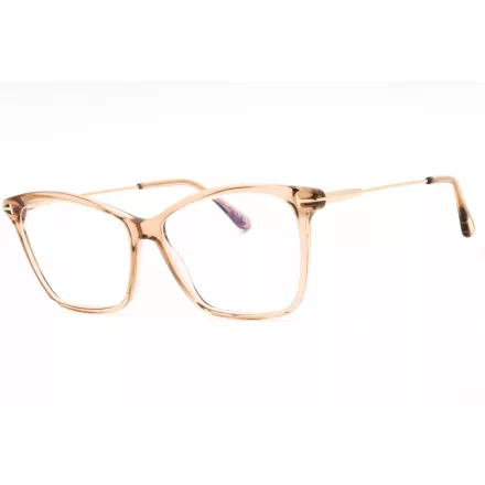 Tom Ford FT5687-B szemüvegkeret csillógó világos barna/clear/kék-világos blokk lencsék női