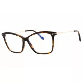   Tom Ford FT5687-B szemüvegkeret sötét barna/clear/kék-világos blokk lencsék női