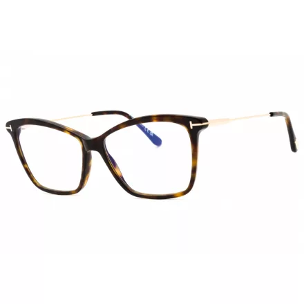 Tom Ford FT5687-B szemüvegkeret sötét barna/clear/kék-világos blokk lencsék női