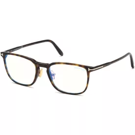   Tom Ford FT5699-B szemüvegkeret barna/másik''/Clear/kék-világos blokk lencsék férfi