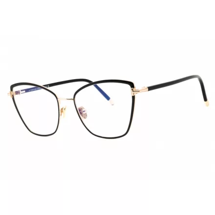 Tom Ford FT5740-B szemüvegkeret csillógó fekete/Clear/kék-világos blokk lencsék női