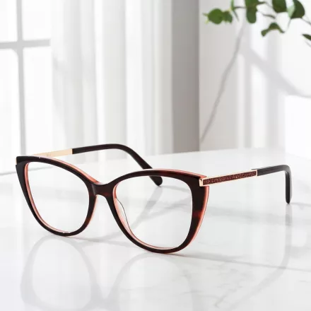 Swarovski SK5414 szemüvegkeret csillógó bordó / Clear lencsék női