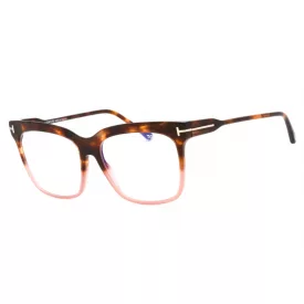   Tom Ford FT5768-B szemüvegkeret  barna/Clear/kék-világos blokk lencsék női