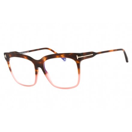 Tom Ford FT5768-B szemüvegkeret barna/Clear/kék-világos blokk lencsék női