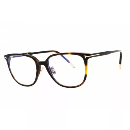 Tom Ford FT5778-D-B szemüvegkeret sötét barna/Clear/kék-világos blokk lencsék női