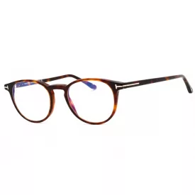   Tom Ford FT5803-B szemüvegkeret piros barna/clear/kék-világos blokk lencsék férfi