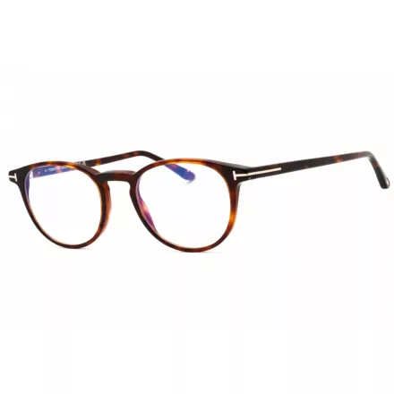 Tom Ford FT5803-B szemüvegkeret piros barna/clear/kék-világos blokk lencsék férfi