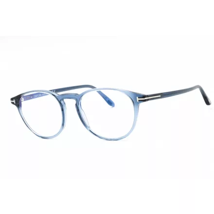 Tom Ford FT5803-B szemüvegkeret csillógó kék/clear/kék-világos blokk lencsék férfi