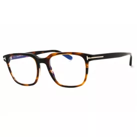   Tom Ford FT5818-B szemüvegkeret sötét barna/másik/Clear/kék-világos blokk lencsék férfi