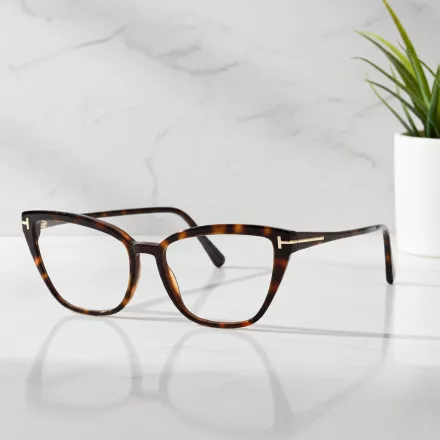 Tom Ford FT5825-B szemüvegkeret sötét barna / Clear lencsék női