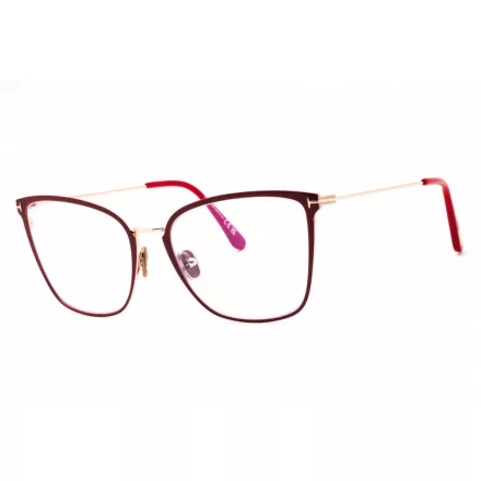 Tom Ford FT5839-B szemüvegkeret csillógó fuxia/clear/kék-világos blokk lencsék női