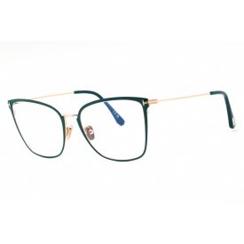   Tom Ford FT5839-B szemüvegkeret csillógó türkiz/clear/kék-világos blokk lencsék női