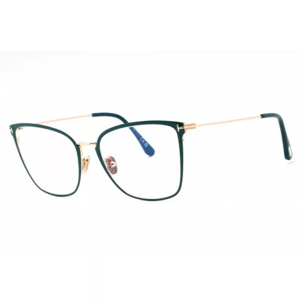 Tom Ford FT5839-B szemüvegkeret csillógó türkiz/clear/kék-világos blokk lencsék női