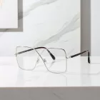Tom Ford FT5841-B szemüvegkeret csillógó palladium/Clear/kék-világos blokk lencsék női