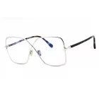 Tom Ford FT5841-B szemüvegkeret csillógó palladium/Clear/kék-világos blokk lencsék női