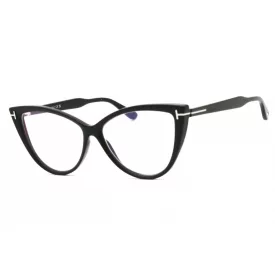   Tom Ford FT5843-B szemüvegkeret fekete/másik/clear/kék-világos blokk lencsék női