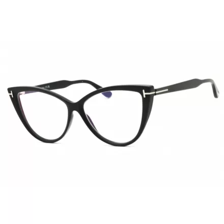 Tom Ford FT5843-B szemüvegkeret fekete/másik/clear/kék-világos blokk lencsék női