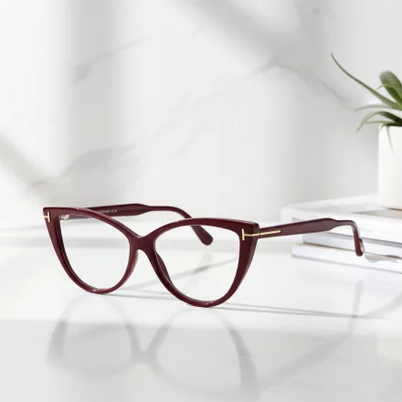Tom Ford FT5843-B szemüvegkeret rózsaszín /másik/clear/kék-világos blokk lencsék női