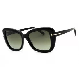   Tom Ford FT1008 napszemüveg csillógó fekete  / gradiens füstszürke női