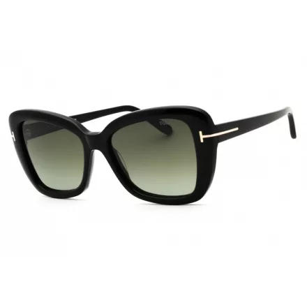 Tom Ford FT1008 napszemüveg csillógó fekete  / gradiens füstszürke női